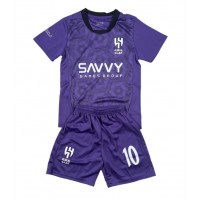 Camisa de Futebol Al-Hilal Neymar Jr #10 Equipamento Alternativo Infantil 2024-25 Manga Curta (+ Calças curtas)